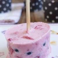 Замороженный йогуртный десерт с ягодами
